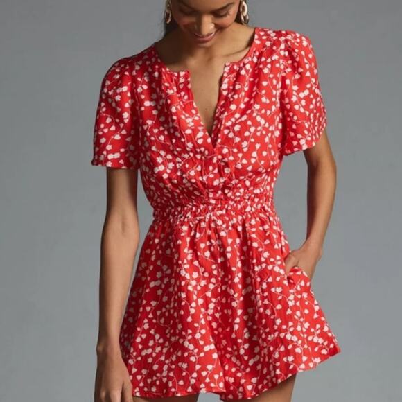 Anthropologie Somerset Linen Romper - Picture 1 of 5